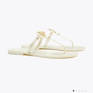 Tory Burch, white, jelly sandals